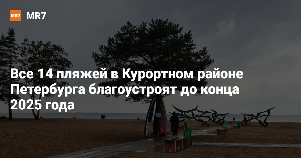 Все 14 пляжей в Курортном районе Петербурга благоустроят до конца 2025