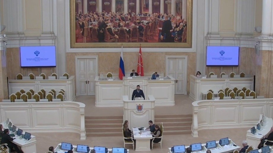 Скриншот трансляции ЗакСа Петербурга