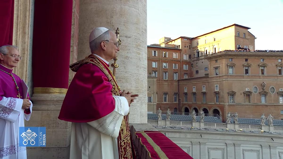 Папа Римский Лев XIV. Скриншот: трансляция Vatican News