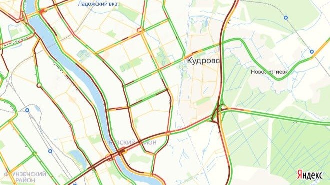 Скриншот: «Яндекс.Пробки»