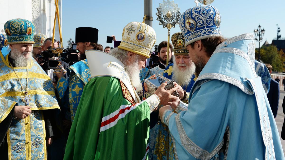 Встреча мощей Спиридона Тримифунтского в 2018 году. Фото: пресс-служба РПЦ