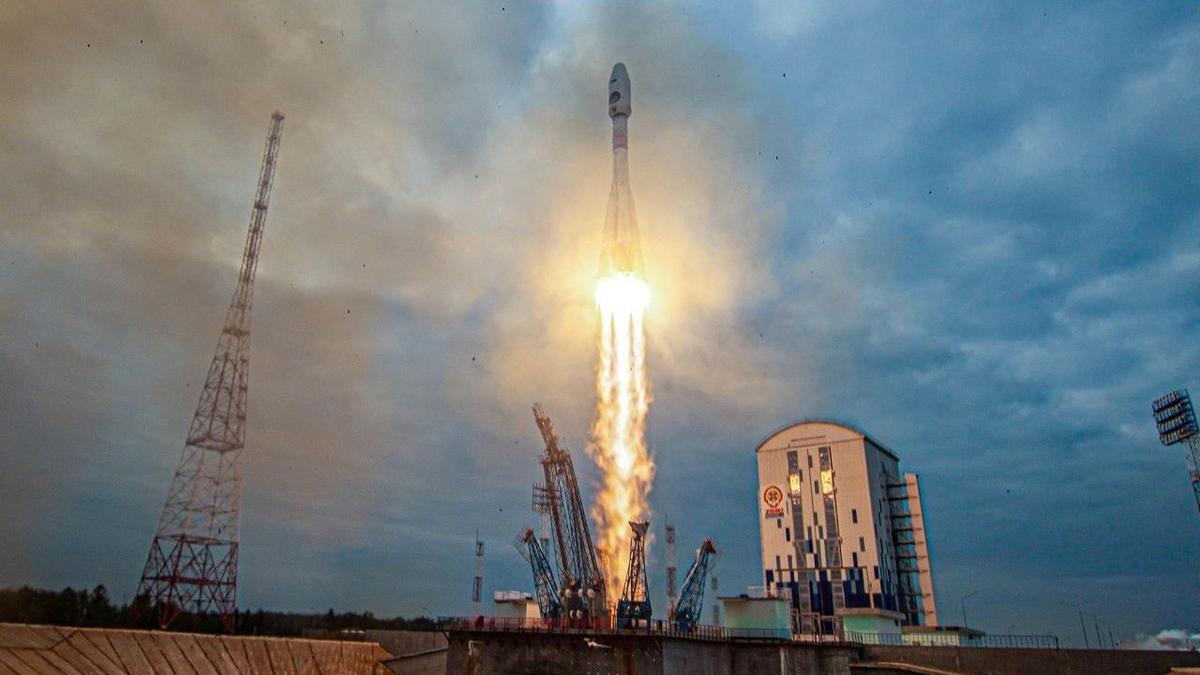 Запуск ракеты «Союз-2.1б» с автоматической станцией «Луна-25». Фото:  Роскосмос