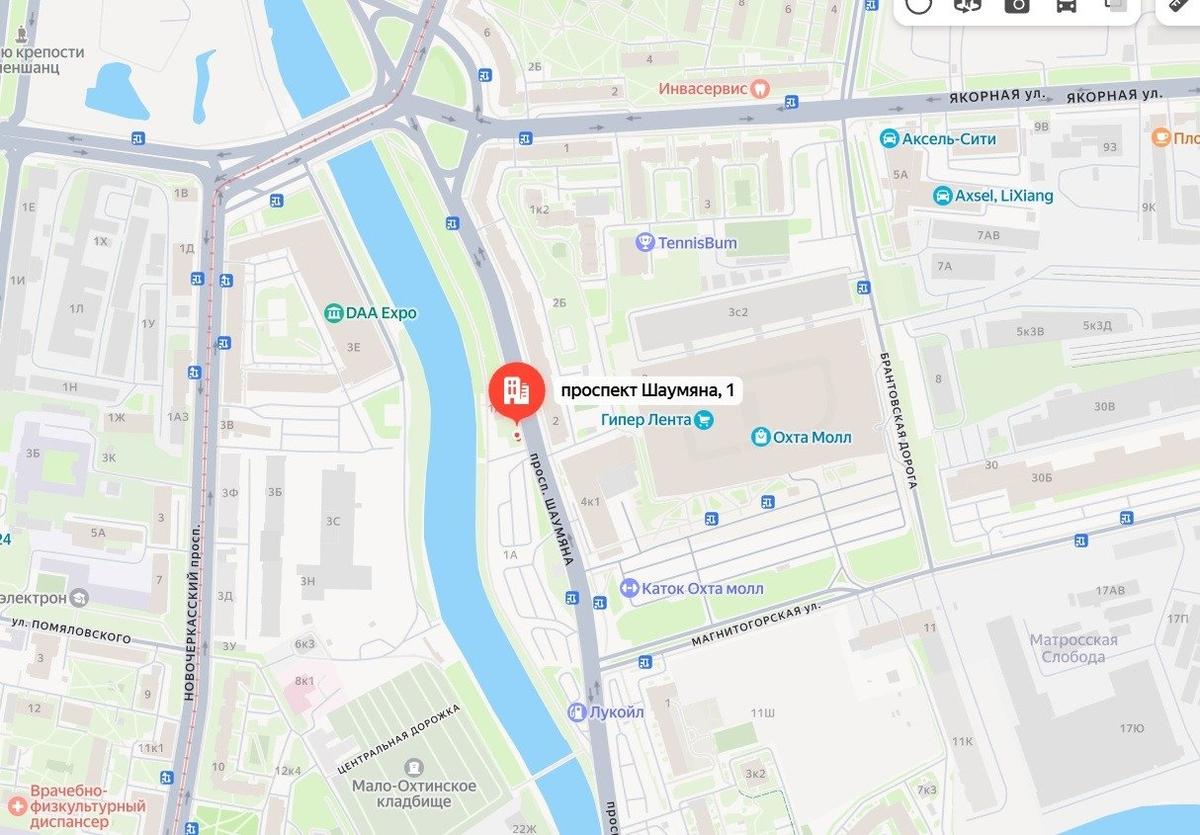 Схема: «Яндекс.Карты»