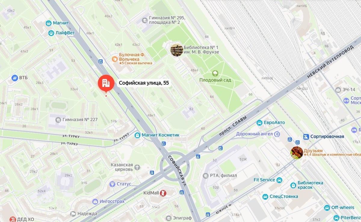 Схема: «Яндекс.Карты»