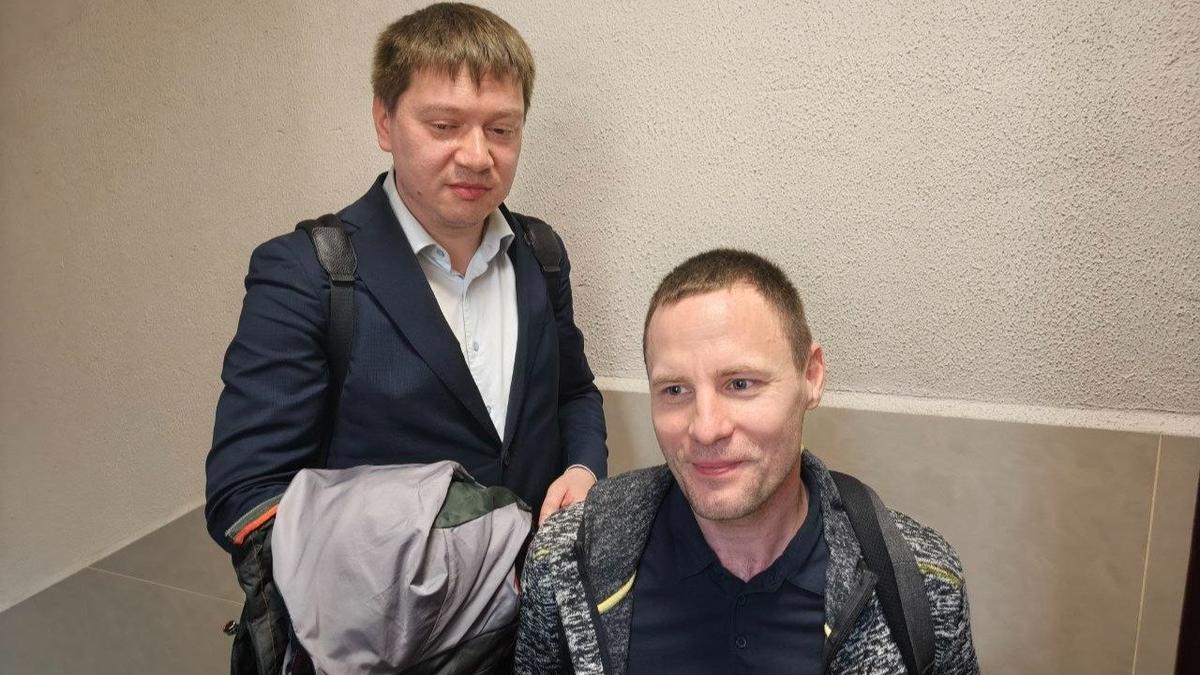 Адвокат Сергей Подольский и Никита Сорокин (слева). Фото: Катерина Иванова / МР7