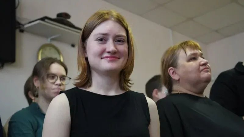 Дарья Козырева. 18 апреля 2025 года, на приговоре по уголовному делу. Фото: Виктория Арефьева / MR7