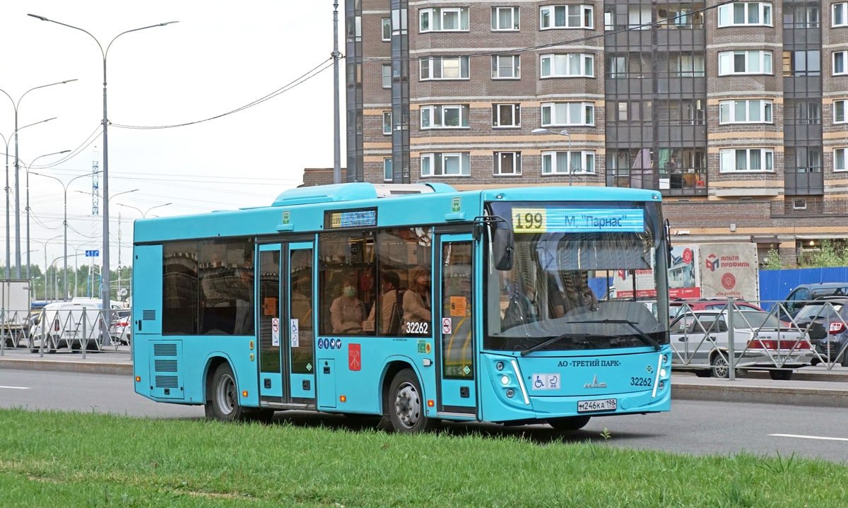 Автобус № 199. Фото: <a href="https://t.me/transportniytseh/1802">пресс-служба комитета по транспорту Петербурга