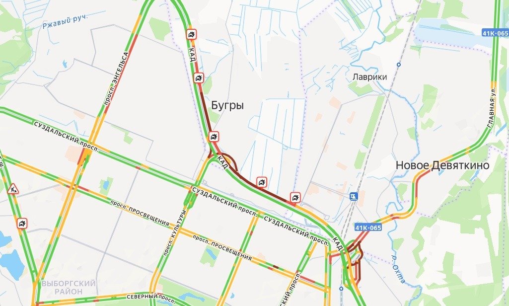 Скриншот «Яндекс. Пробки»