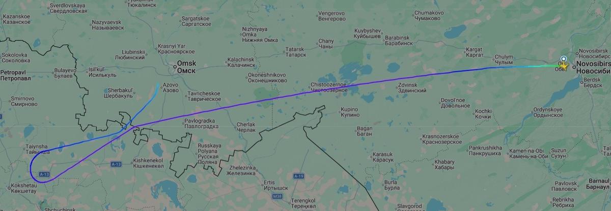 Скриншот: Flightradar24.com