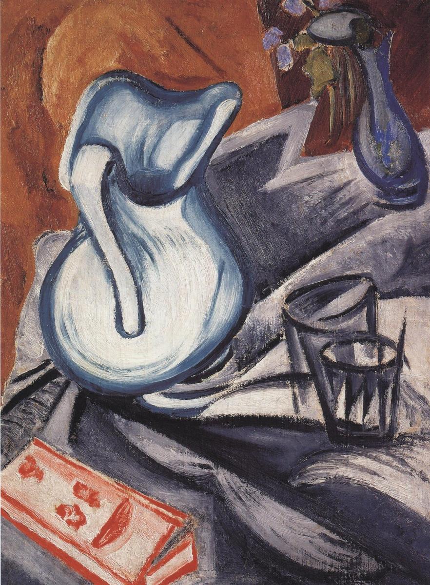 Ольга Розанова. «Натюрморт с зелёным кувшином» / Русский музей