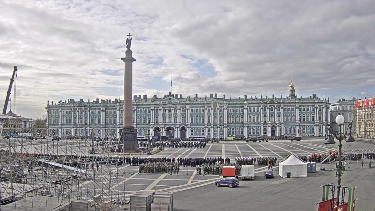 Скриншот с веб-камер Эрмитажа