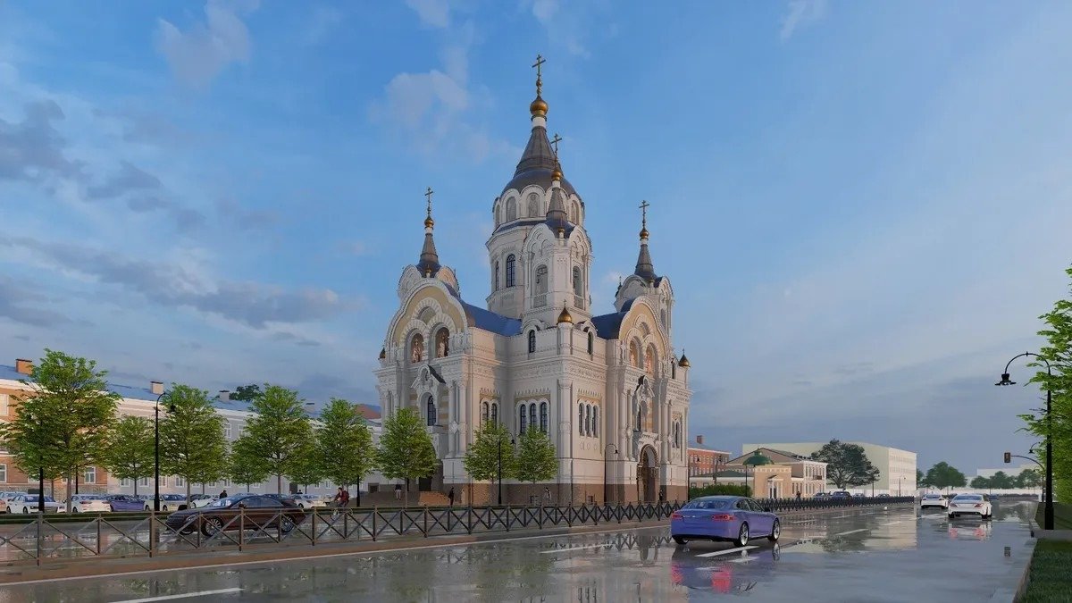 Визуализация воссоздания Борисоглебской церкви. Предоставлено Фондом содействия восстановлению объектов истории и культуры