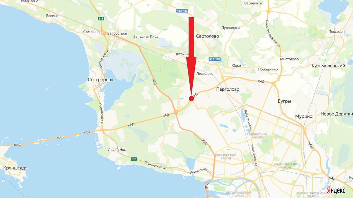 Съезд с Парашютной улицы на внешнее кольцо КАД будет перекрыт по ночам с 19 по 22 июля