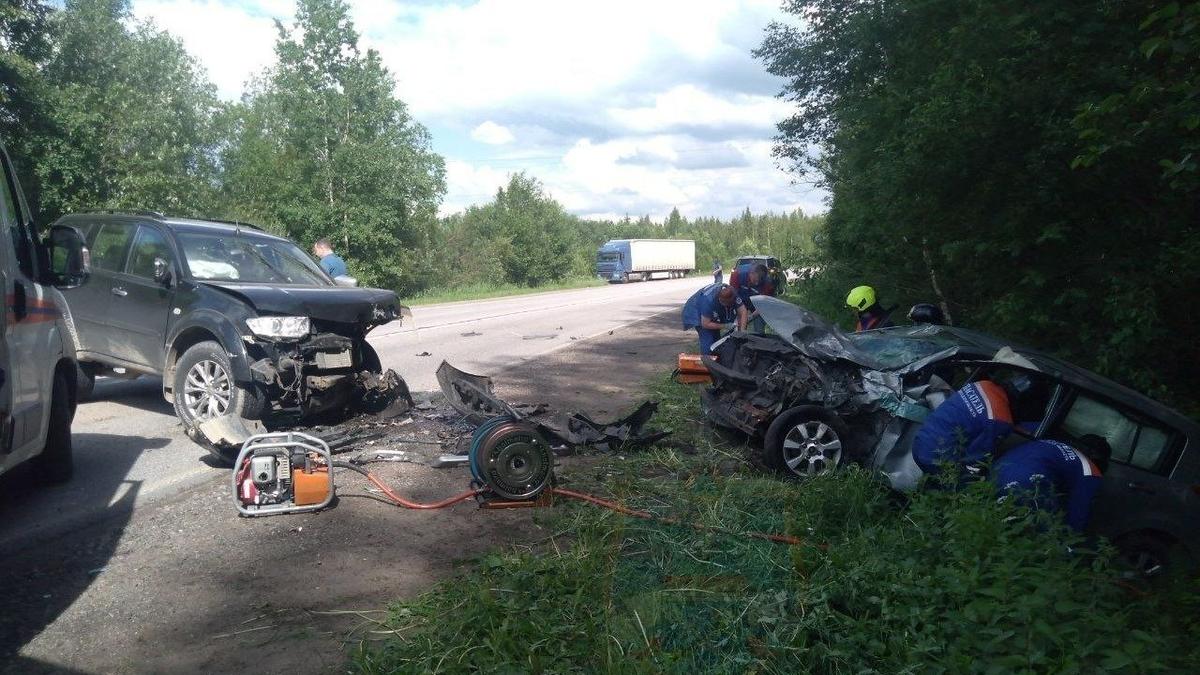 Водитель и пассажир пострадали при лобовом столкновении автомобилей в Тосно  | 11.06.2024 | Санкт-Петербург - БезФормата