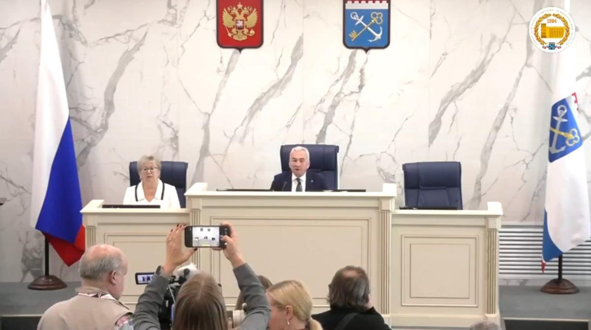 Скриншот трансляции заседания