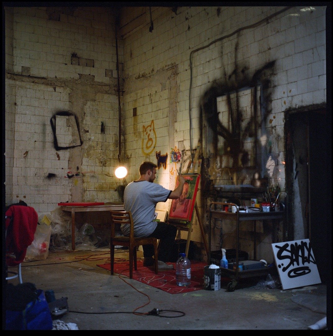 В мастерской Никиты Dusto. Антон SelOne. Проект «Цех культуры». 2023