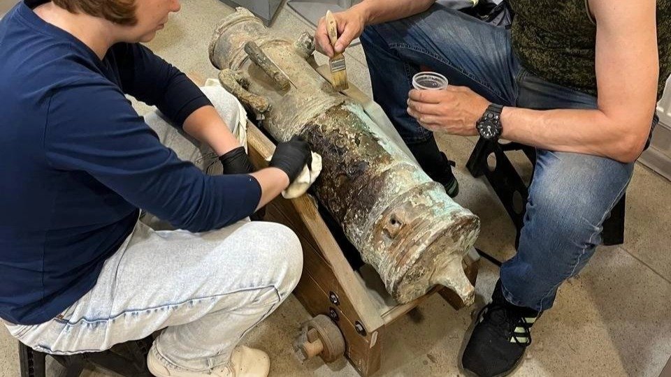 На дне Выборгского залива нашли уникальную пушку XVII века