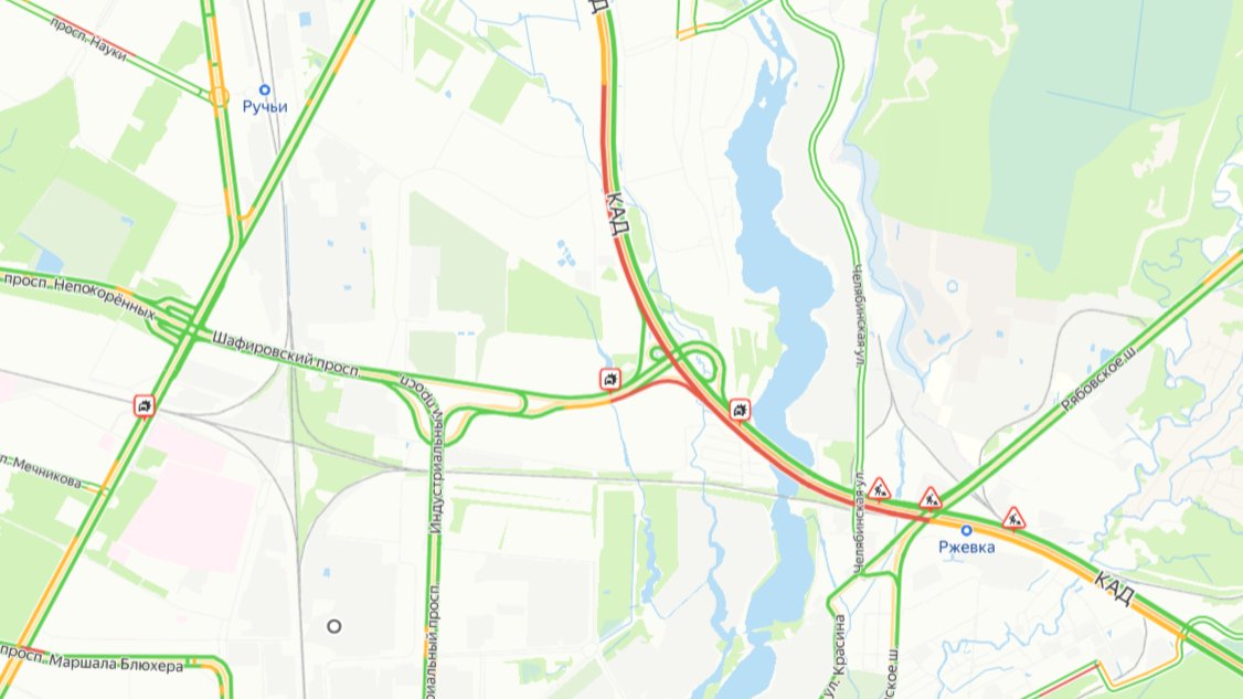 Скриншот: «Яндекс Пробки»