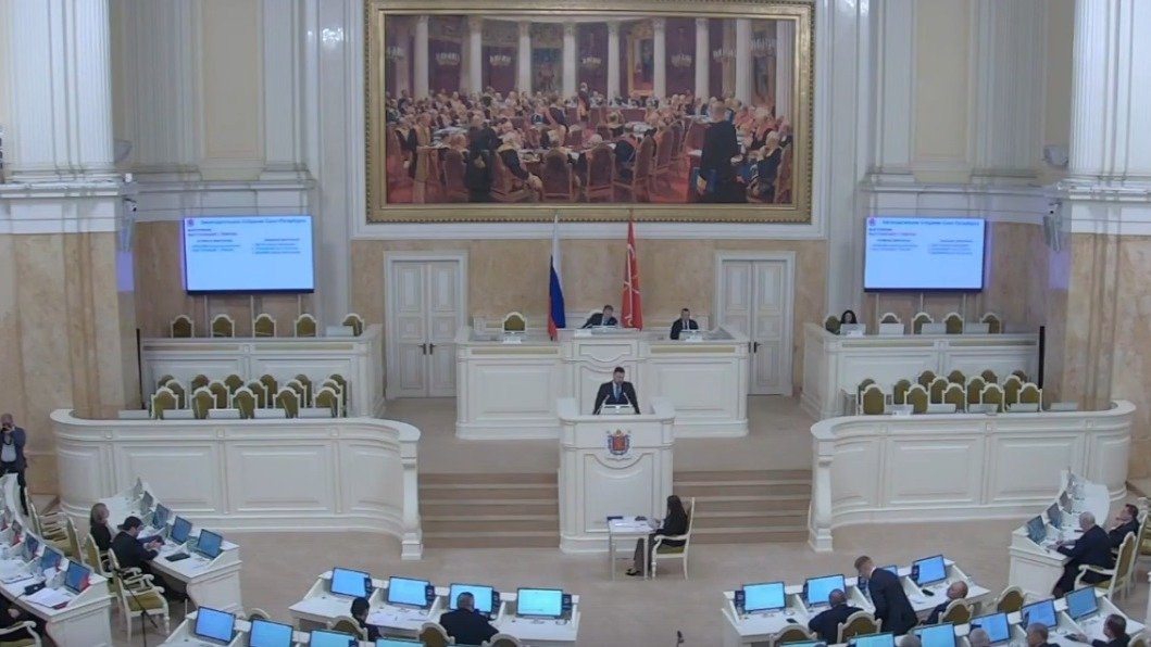Скриншот трансляции ЗакСа Петербурга