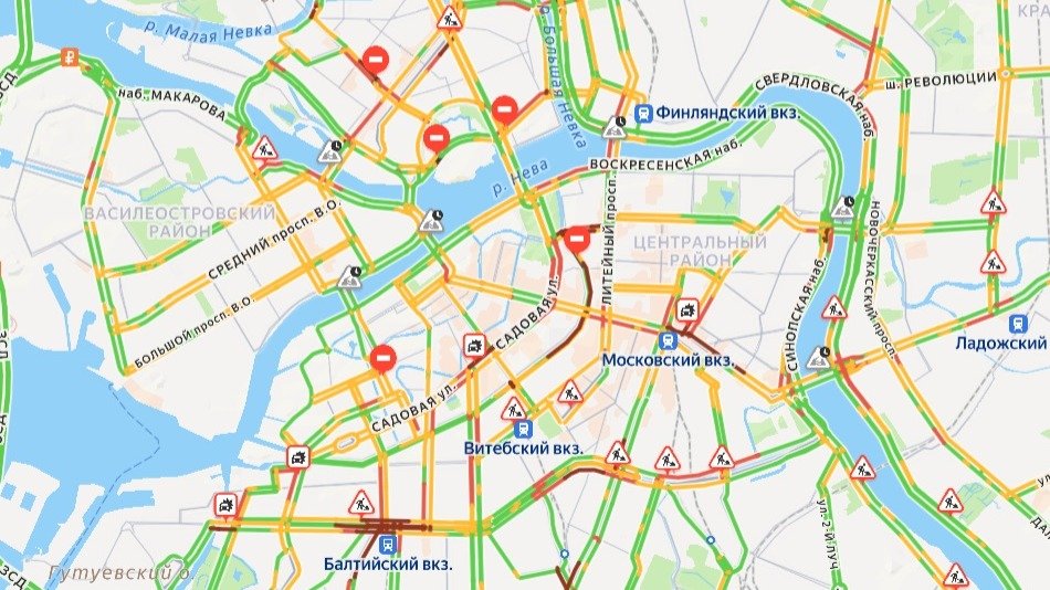 Скриншот: «Яндекс. Пробки»