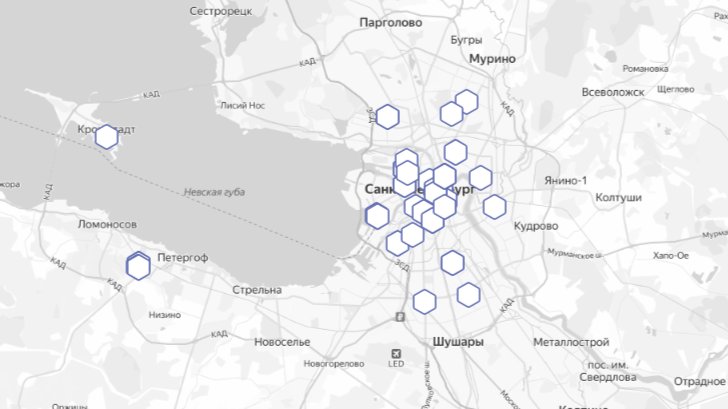 Скриншот: интерактивная карта мозаик России