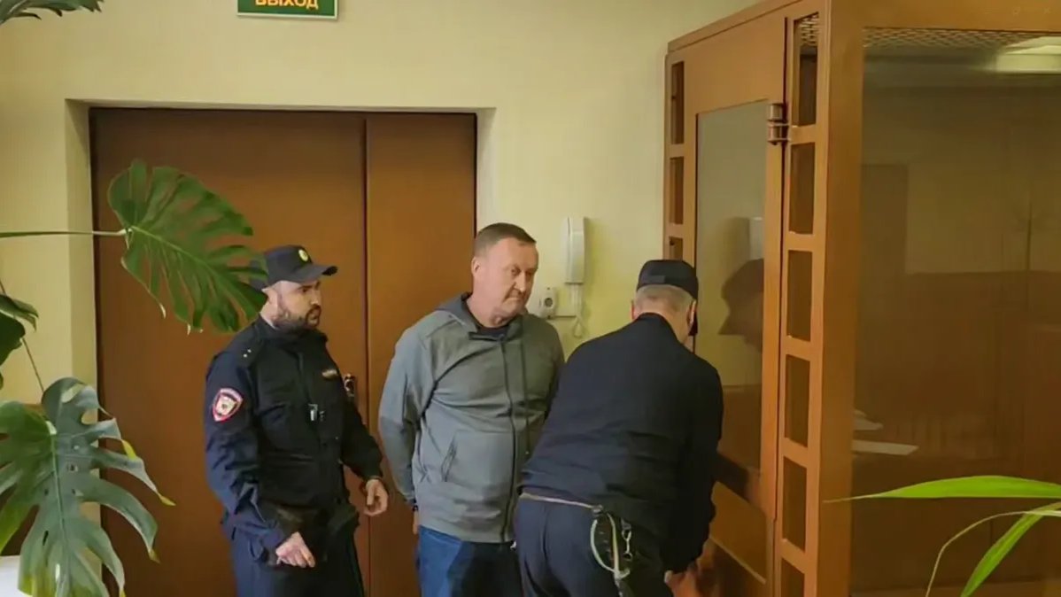 Олег Милюта в суде. Фото: объединённая пресс-служба судов Петербурга