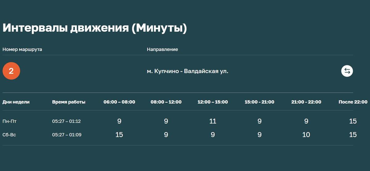 Скриншот с сайта перевозчика