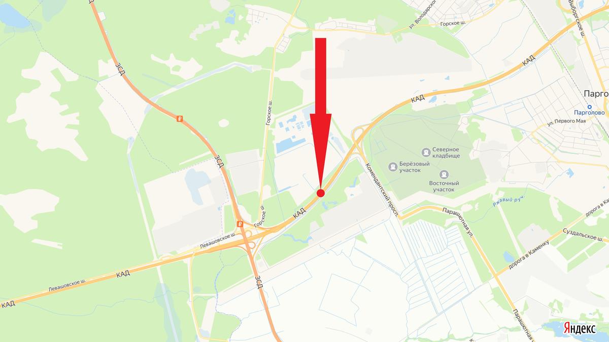 На КАД перекроют движение ночью с 25 на 26 января