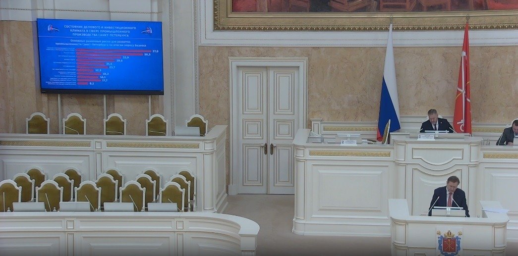 Скриншот трансляции заседания ЗакСа