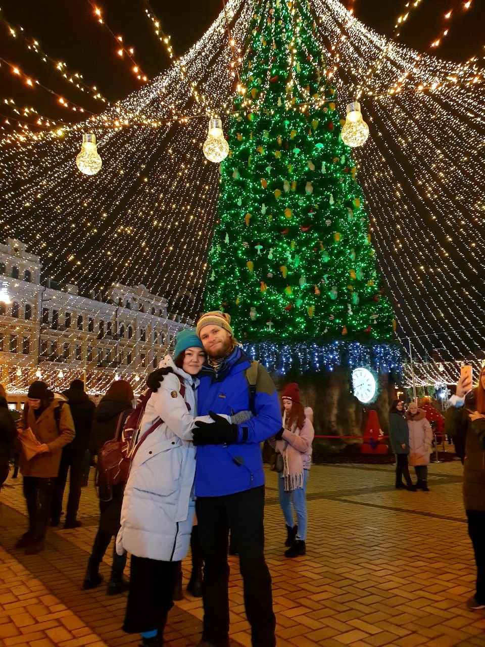 Руфа и Лёша в Киеве, встречают новый 2022 год. Фото предоставлено героиней