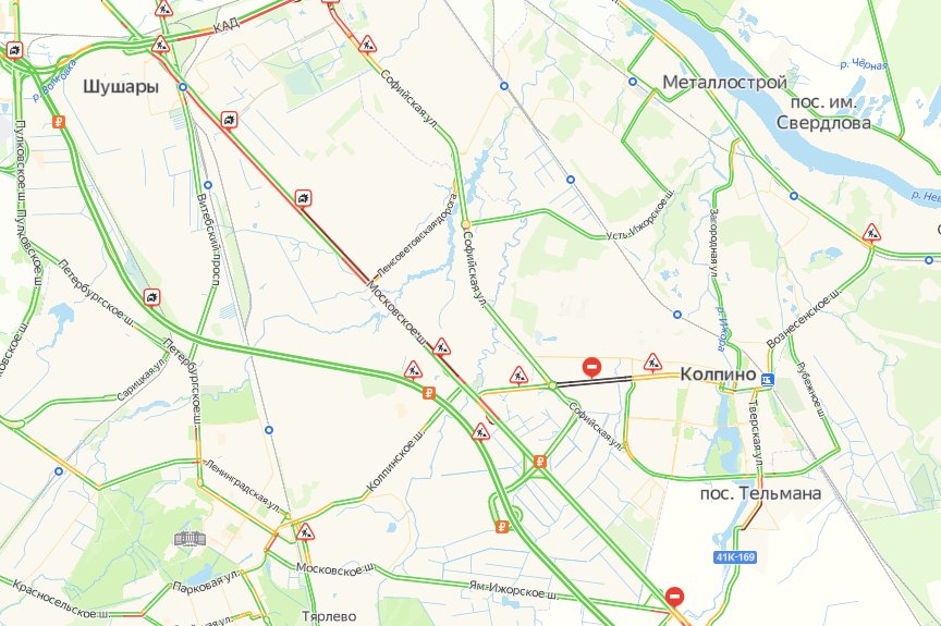 Скриншот карт сервиса «Яндекс. Карты»