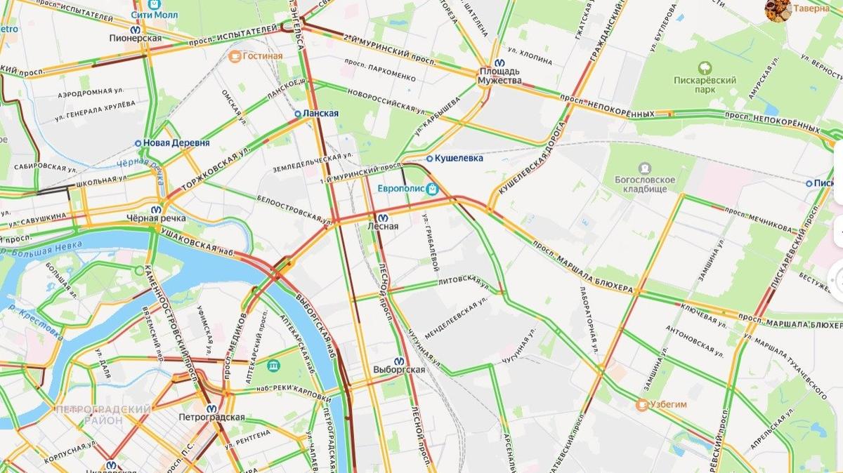 Схема: «Яндекс.Пробки»