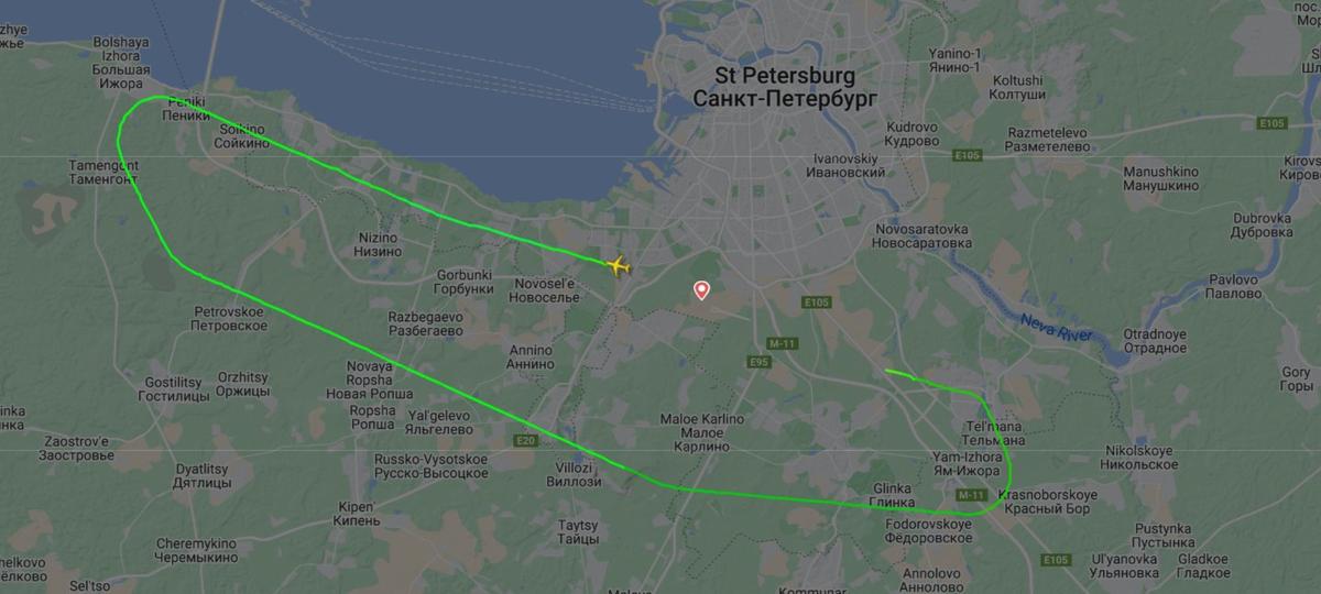 Скриншот: flightradar24