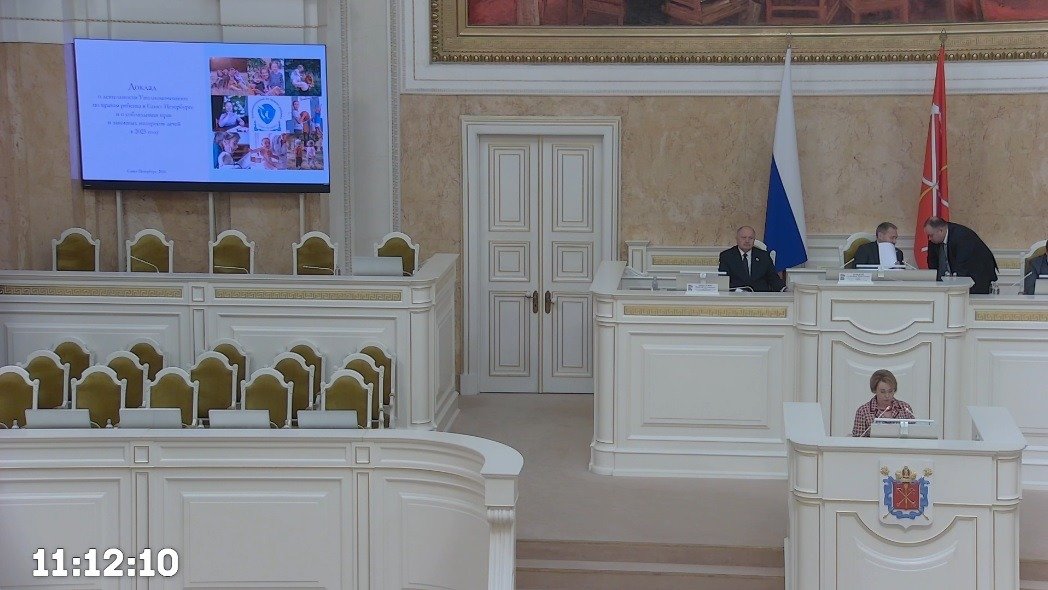 Скриншот трансляции заседания ЗакСа