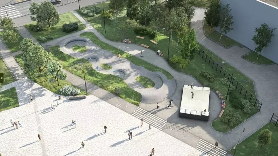 На Юнтоловском проспекте появится общественное пространство со скейт-парком и арт-объектами