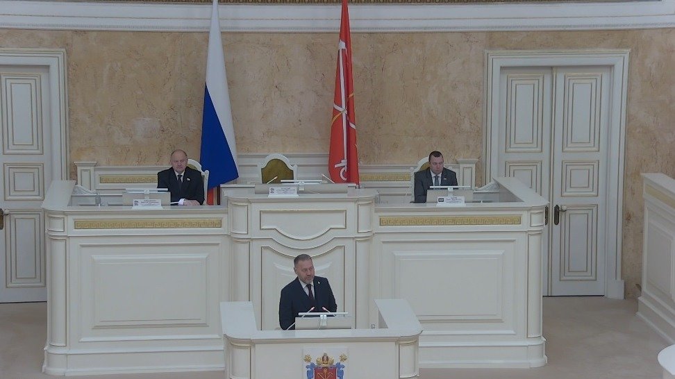 Скриншот трансляции заседания ЗакСа