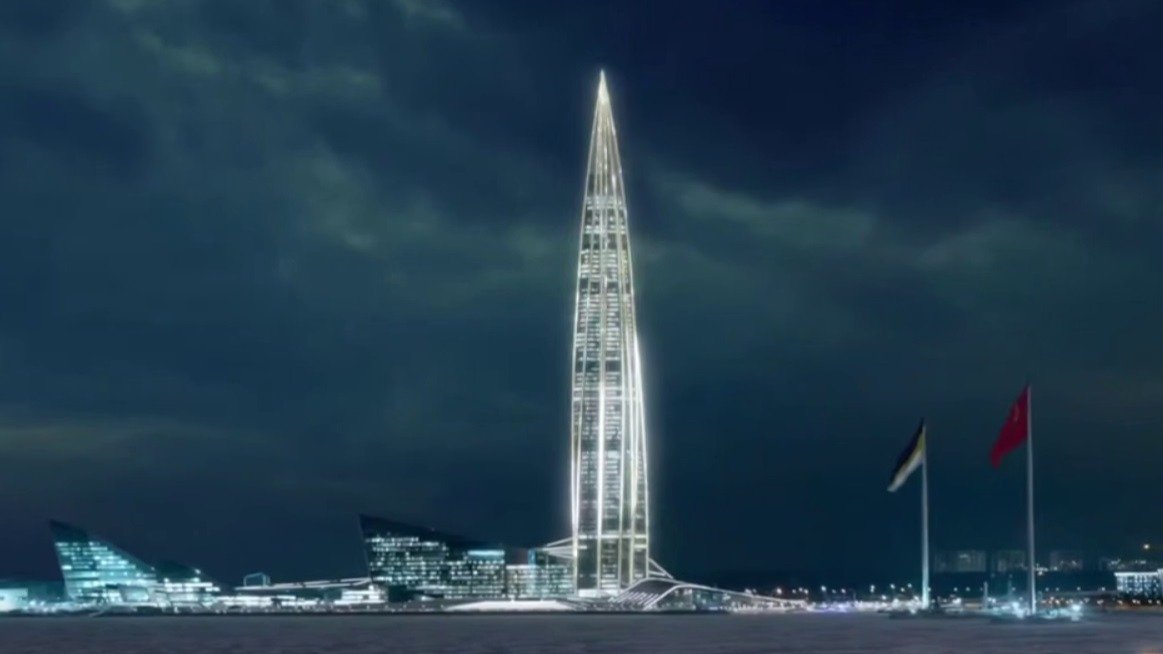 Скриншот видео «Лахта Центра»