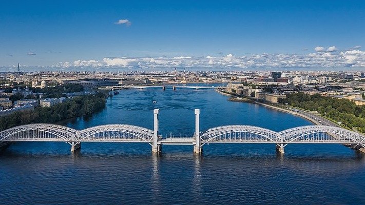 Место аварийной посадки самолета Ту-124 на Неву в 1963 году. Фото: А.Савин / Wikimedia.org