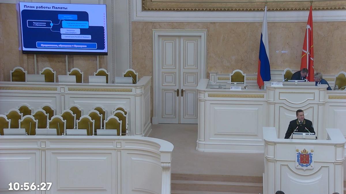 Скриншот: трансляция заседания ЗакСа