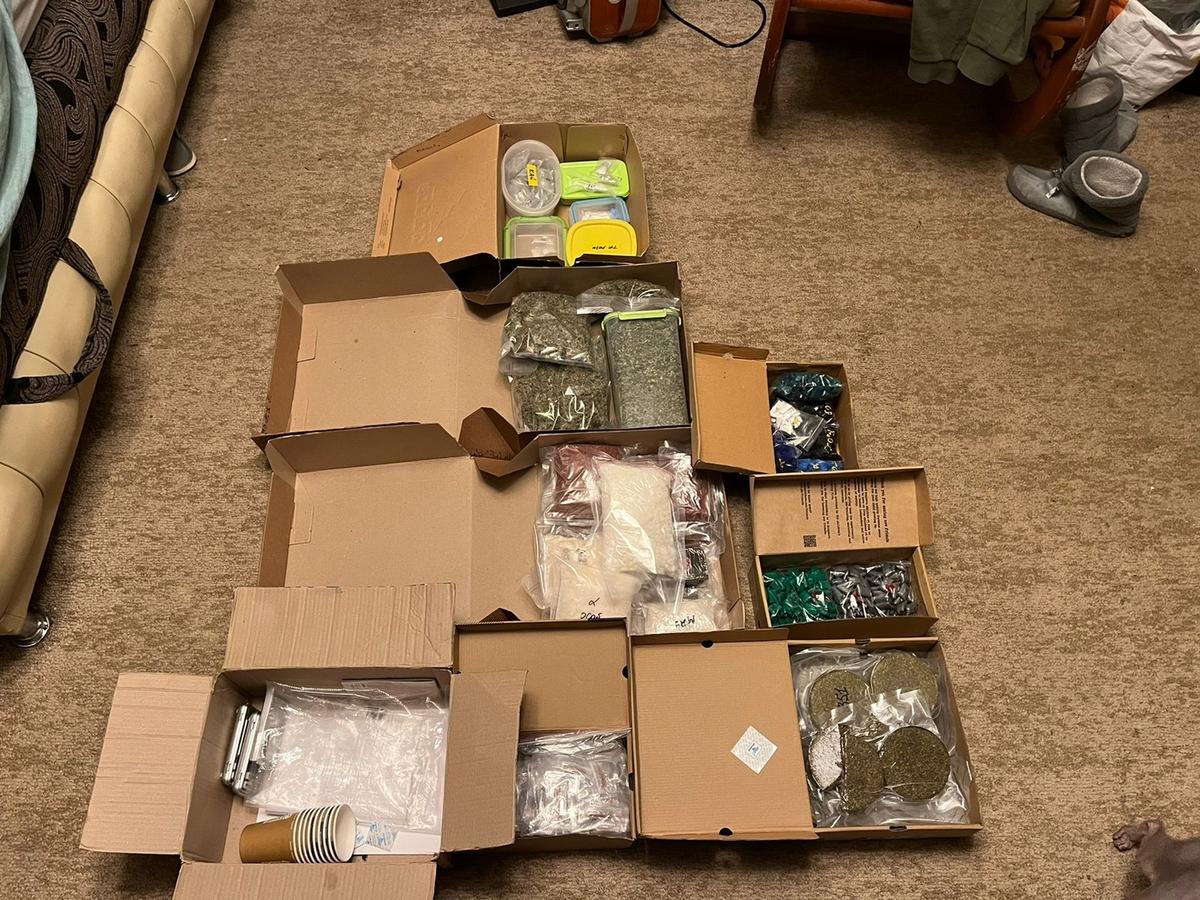 Найденные вещества. Фото: пресс-служба ГУ МВД РФ по Петербургу и Ленобласти