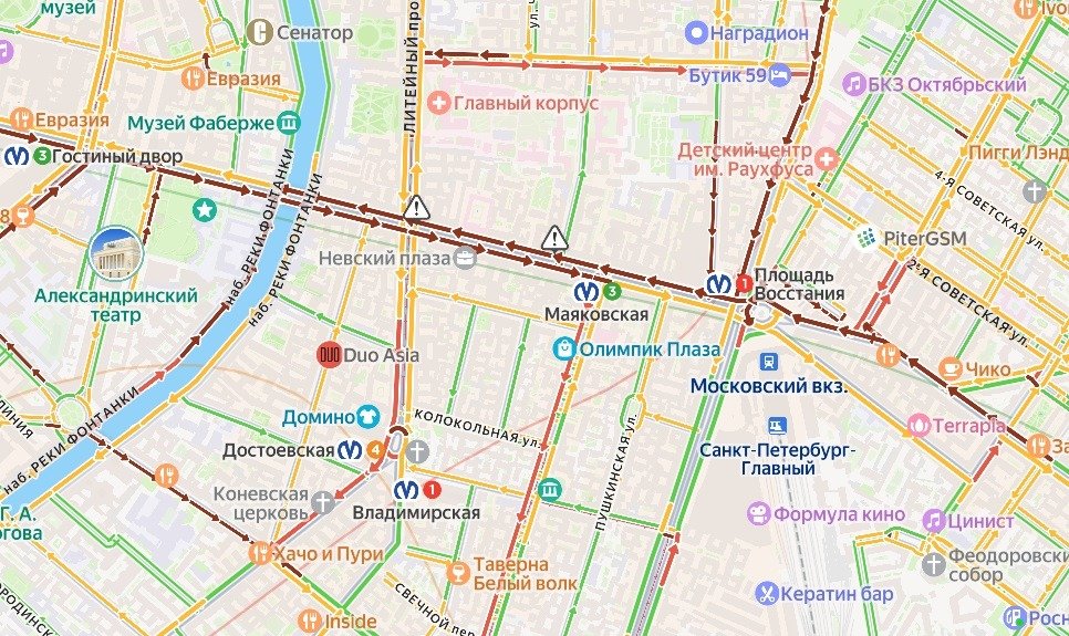 Скриншот «Яндекс. Пробки»