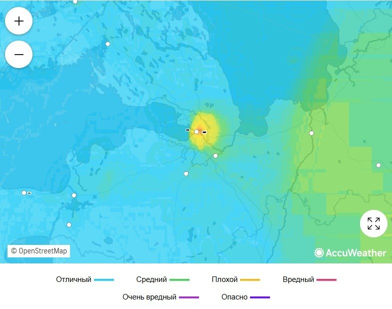 Скриншот AccuWeather