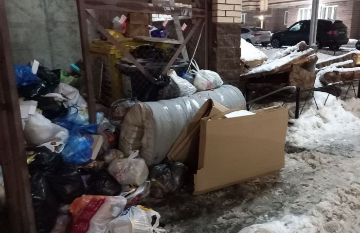 Петербуржцы массово жалуются на невывезенный мусор и снег