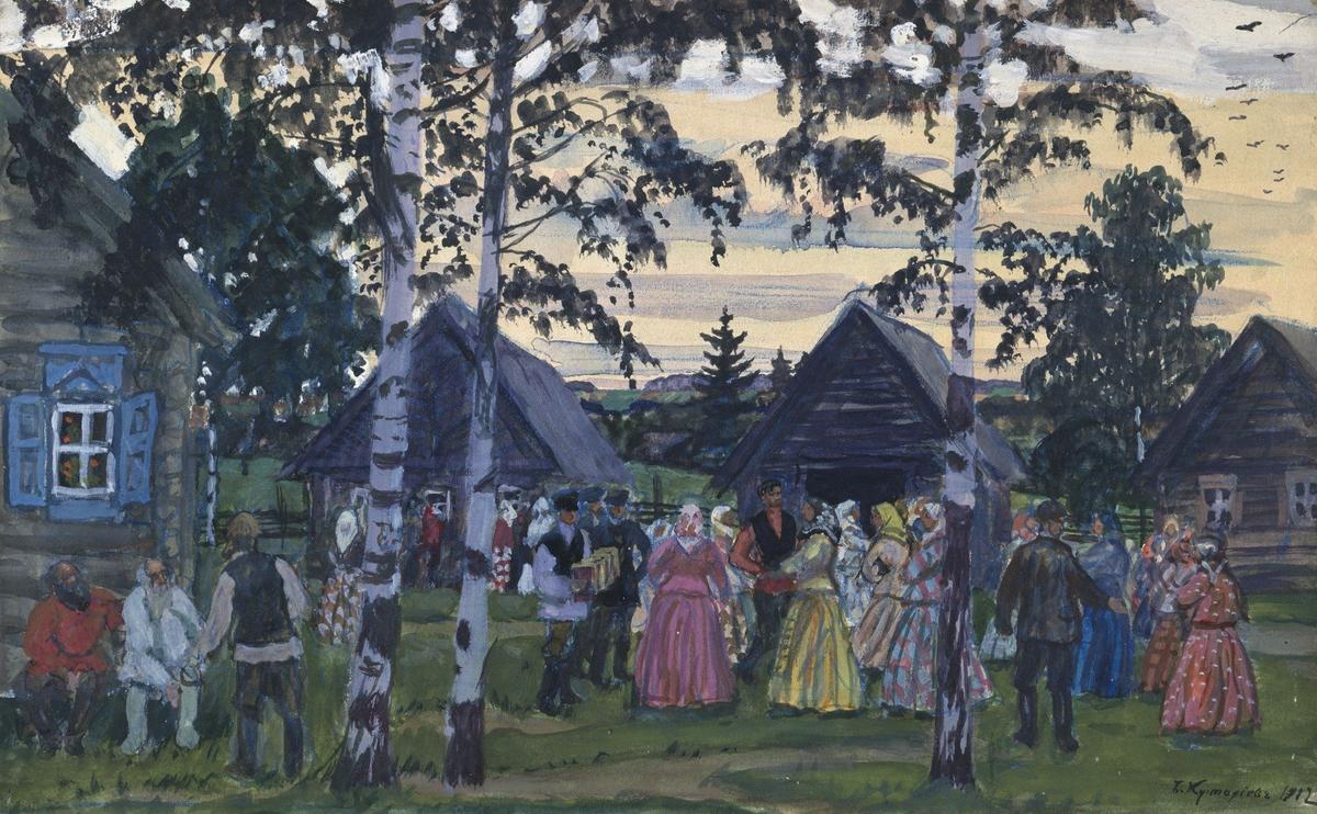 Борис Кустодиев «Хоровод». Изображение предоставлено музеем