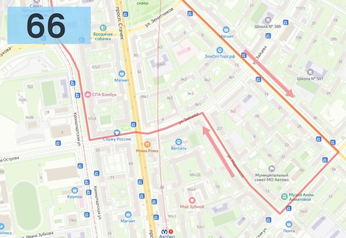 Изменение движения по Кронштадтской улице Фото: СПб ГКУ «Организатор перевозок»