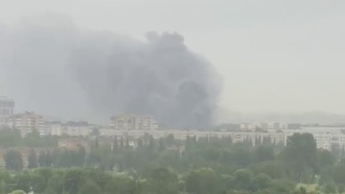 На Большой Пороховской улице загорелось производственное здание