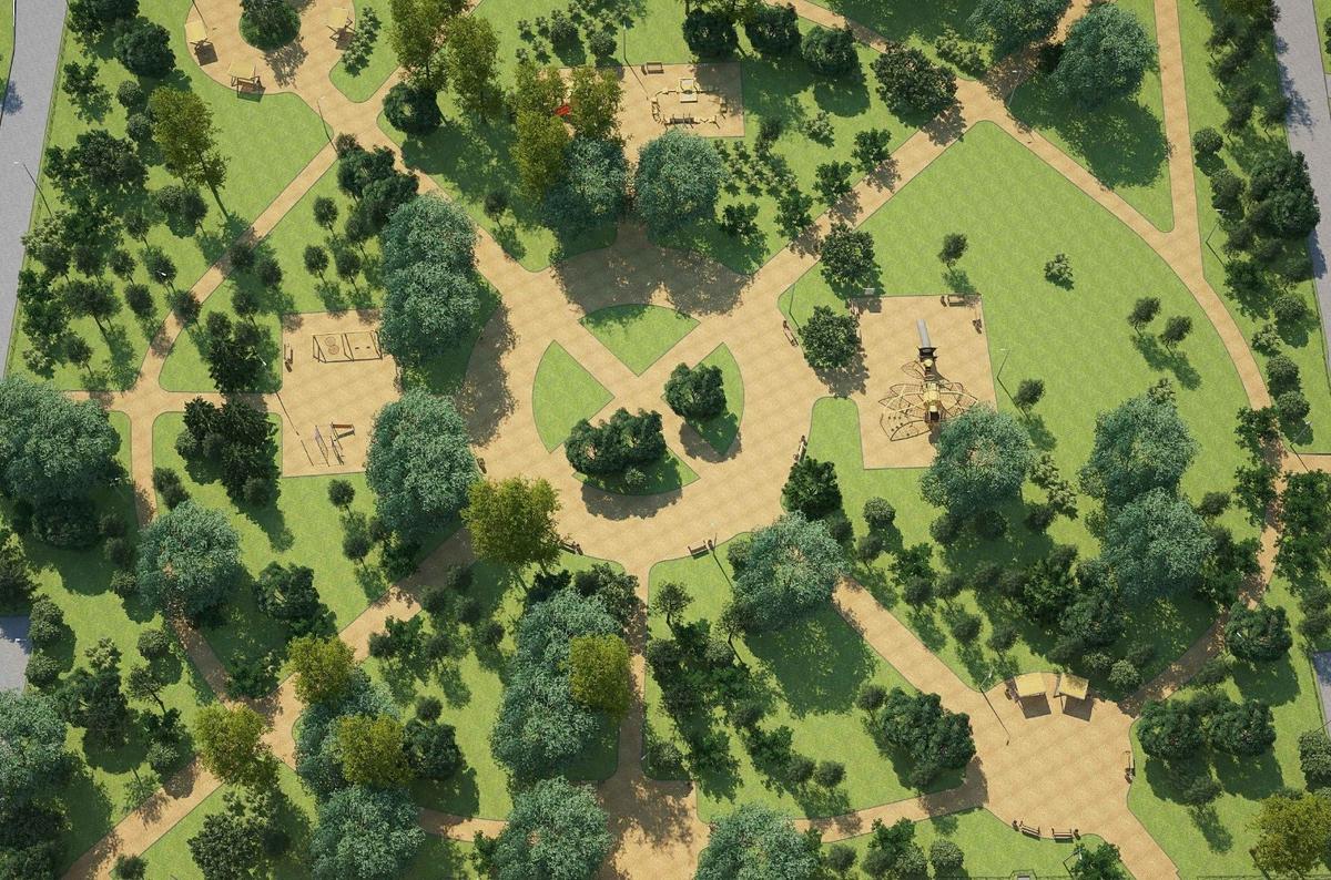 Проект благоустройства сквера на Гражданском проспекте. Фото: пресс-служба администрации Калининского района