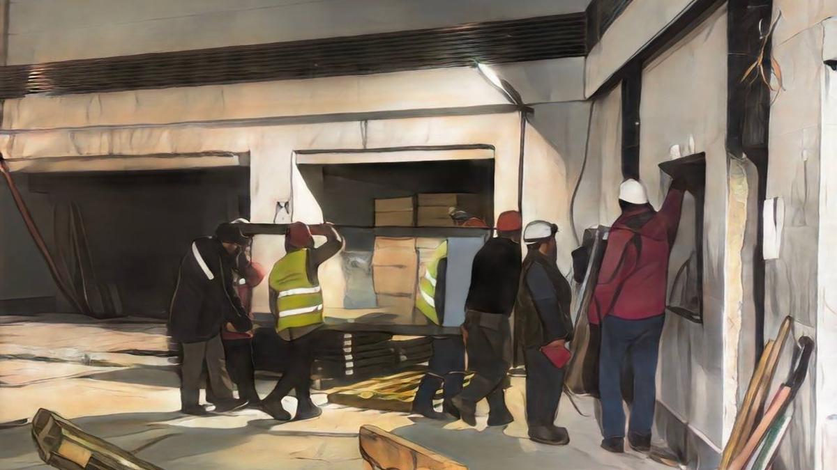 На станции «Юго-Западная» рабочие занялись отделкой кассового зала