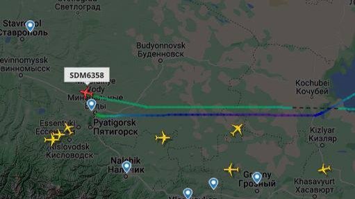 Cкриншот сервиса FlightRadar24