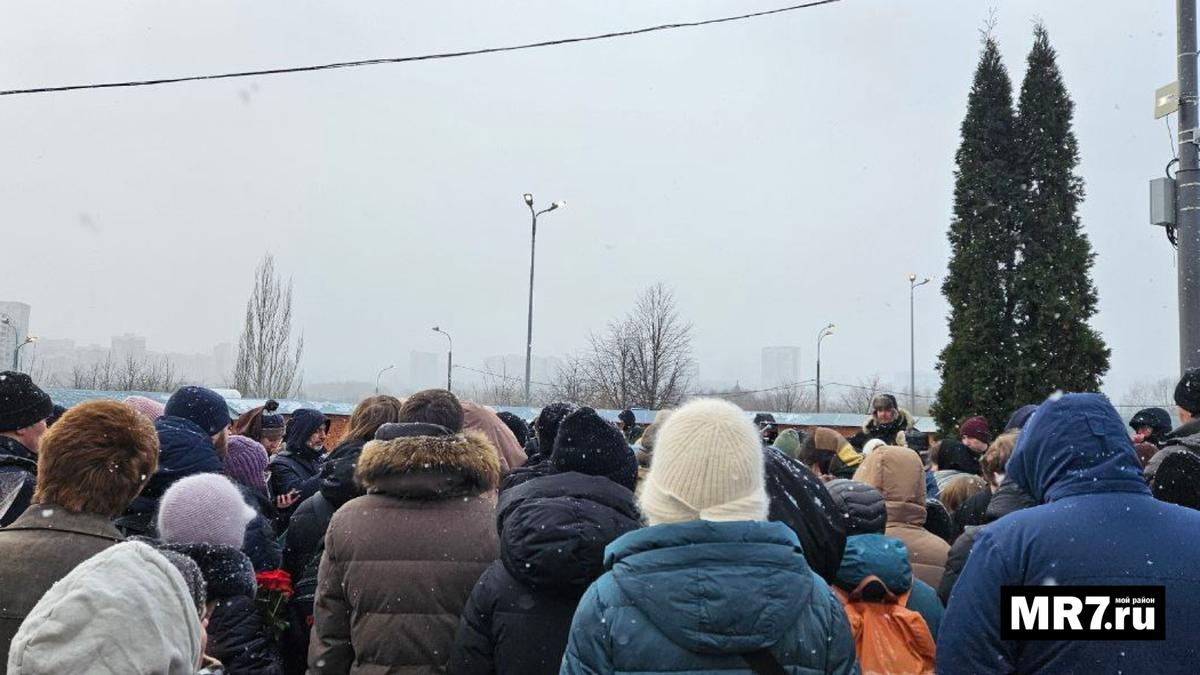 На Борисовском кладбище в Москве собрались сотни посетителей